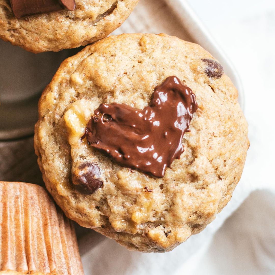 Olive Oil Banana Chip Muffins
