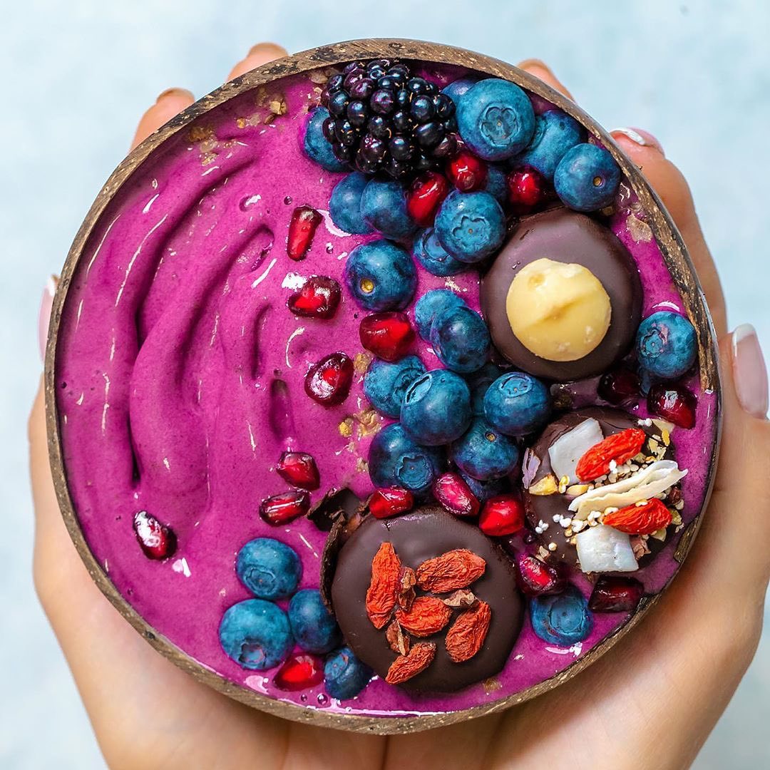 No Sugar Blueberry Smoothie Bowl
