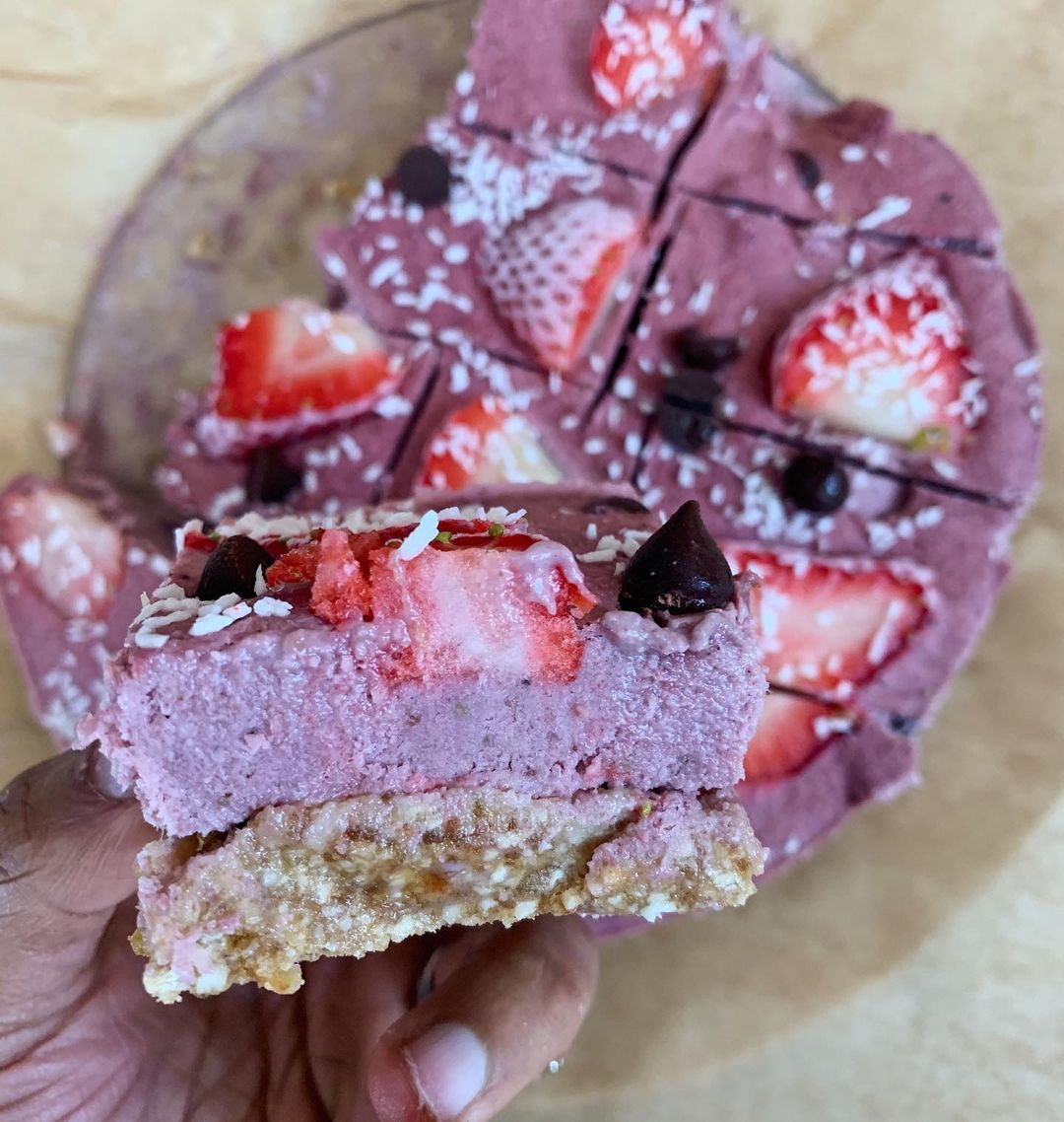 Raw Strawberry Cheesecake