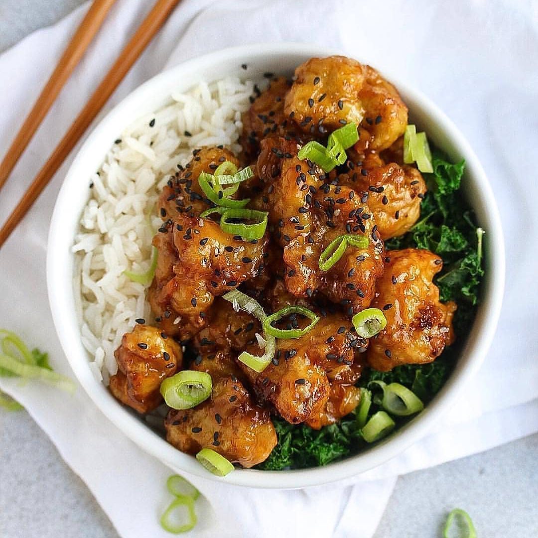 Healthy Vegan Sesame Cauliflower Bowl