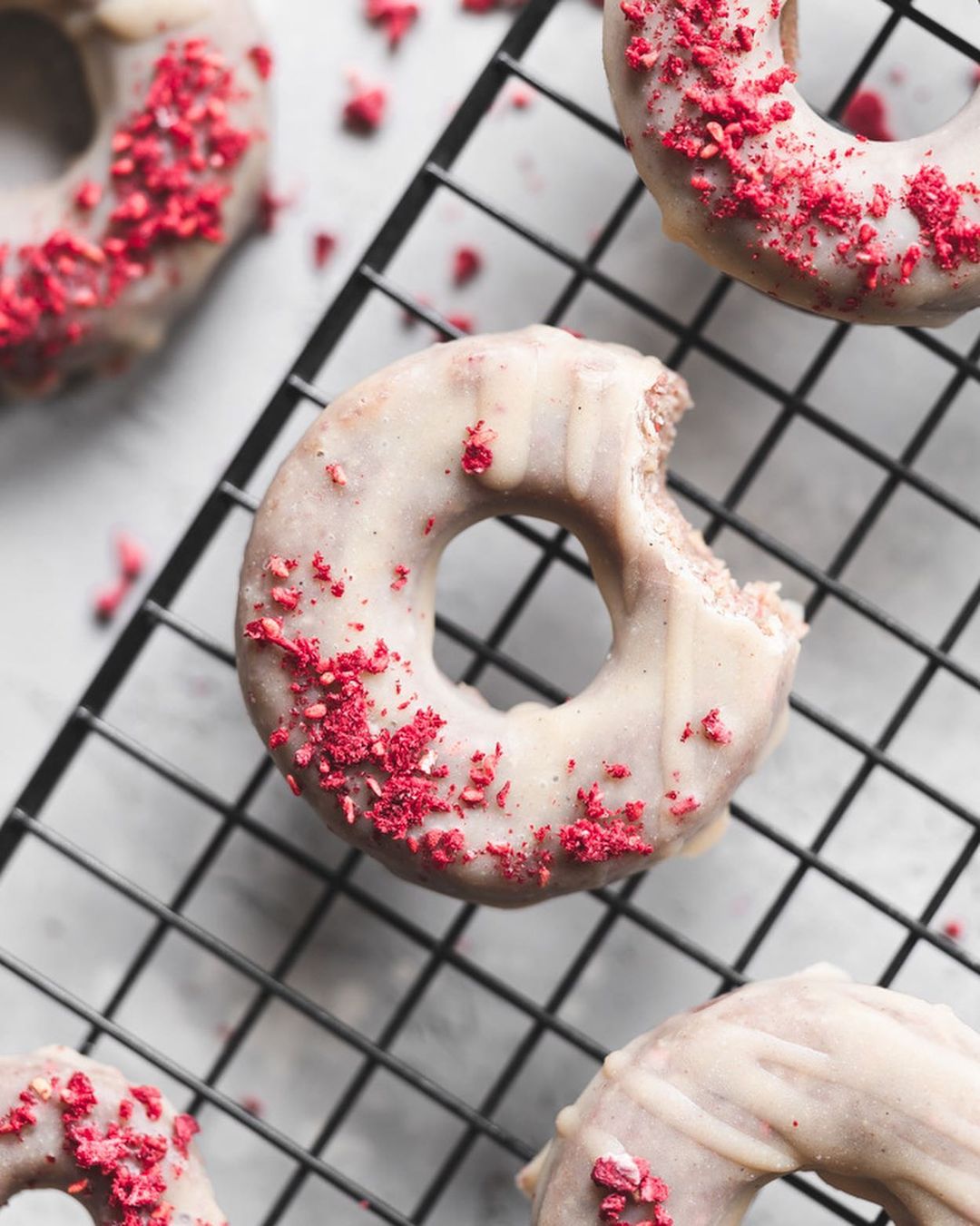 White Chocolate and Raspberry Donuts