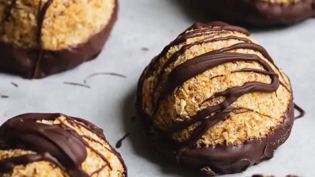Chocolate Dipped Pumpkin Macaroons