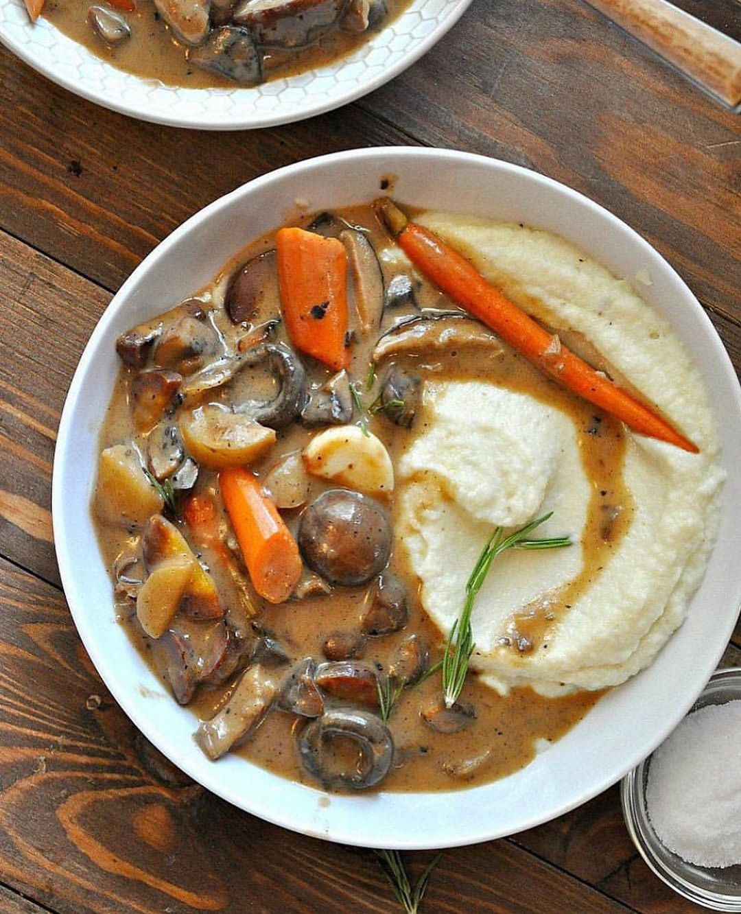 Vegan Vegetable Fricassee with Cauliflower Mash