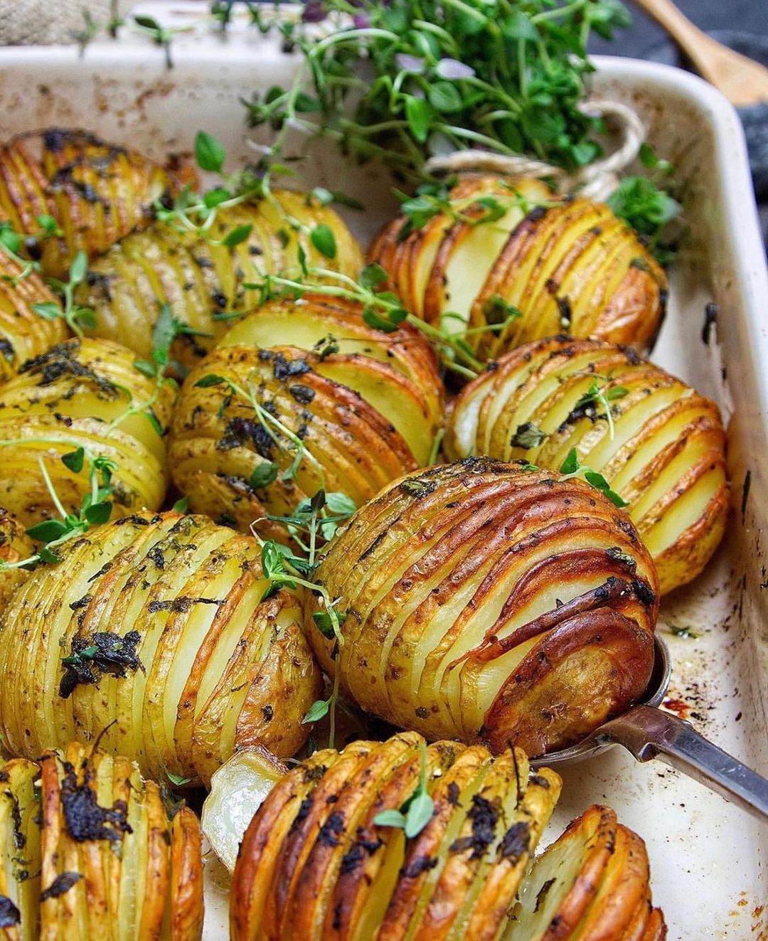 Thyme Infused Hasselbacks