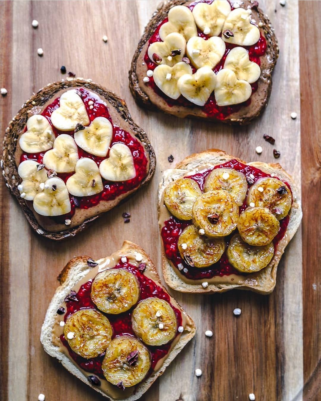 Peanut Butter and Jelly Fried Banana Toast