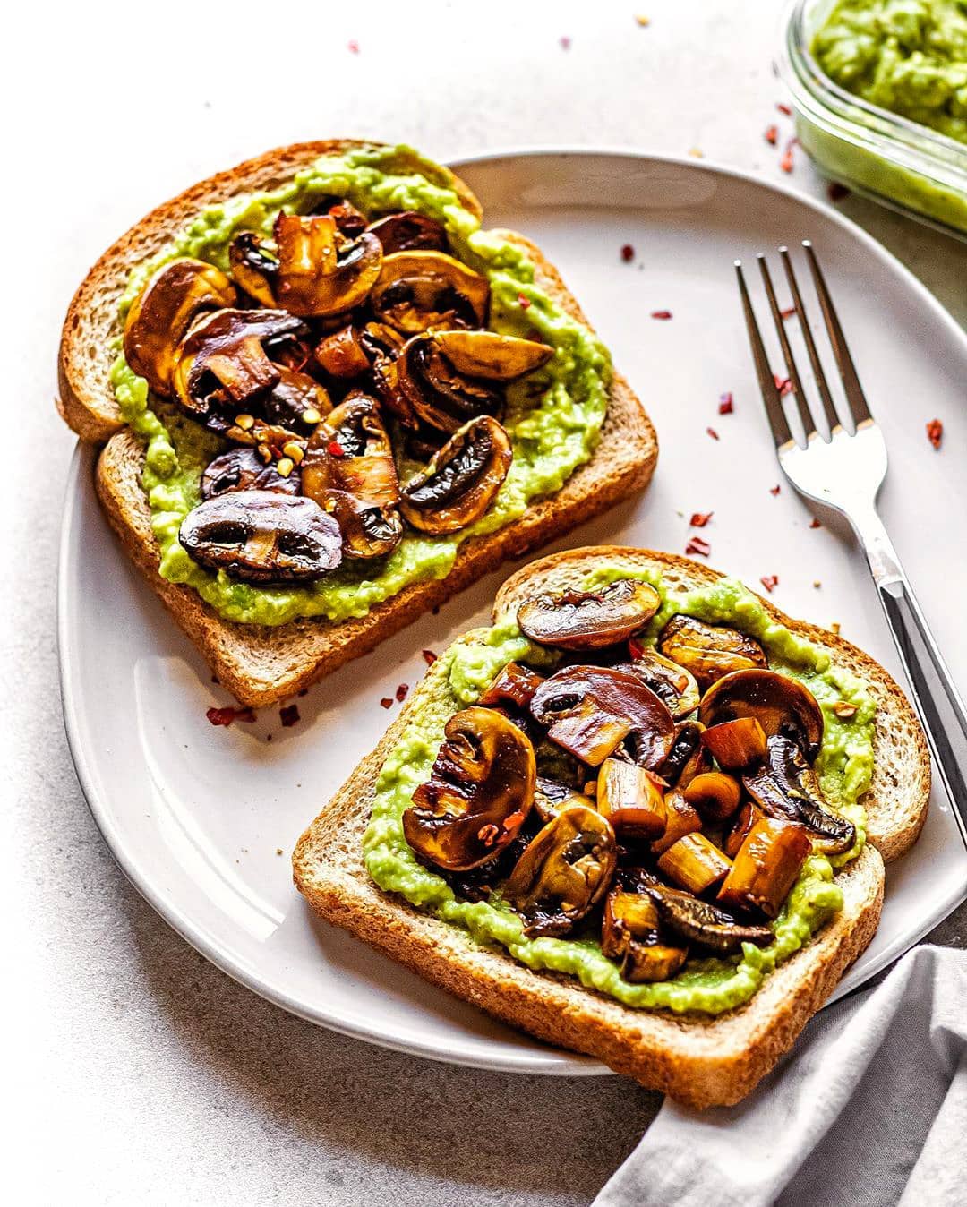 Avocado and Mushroom Toast