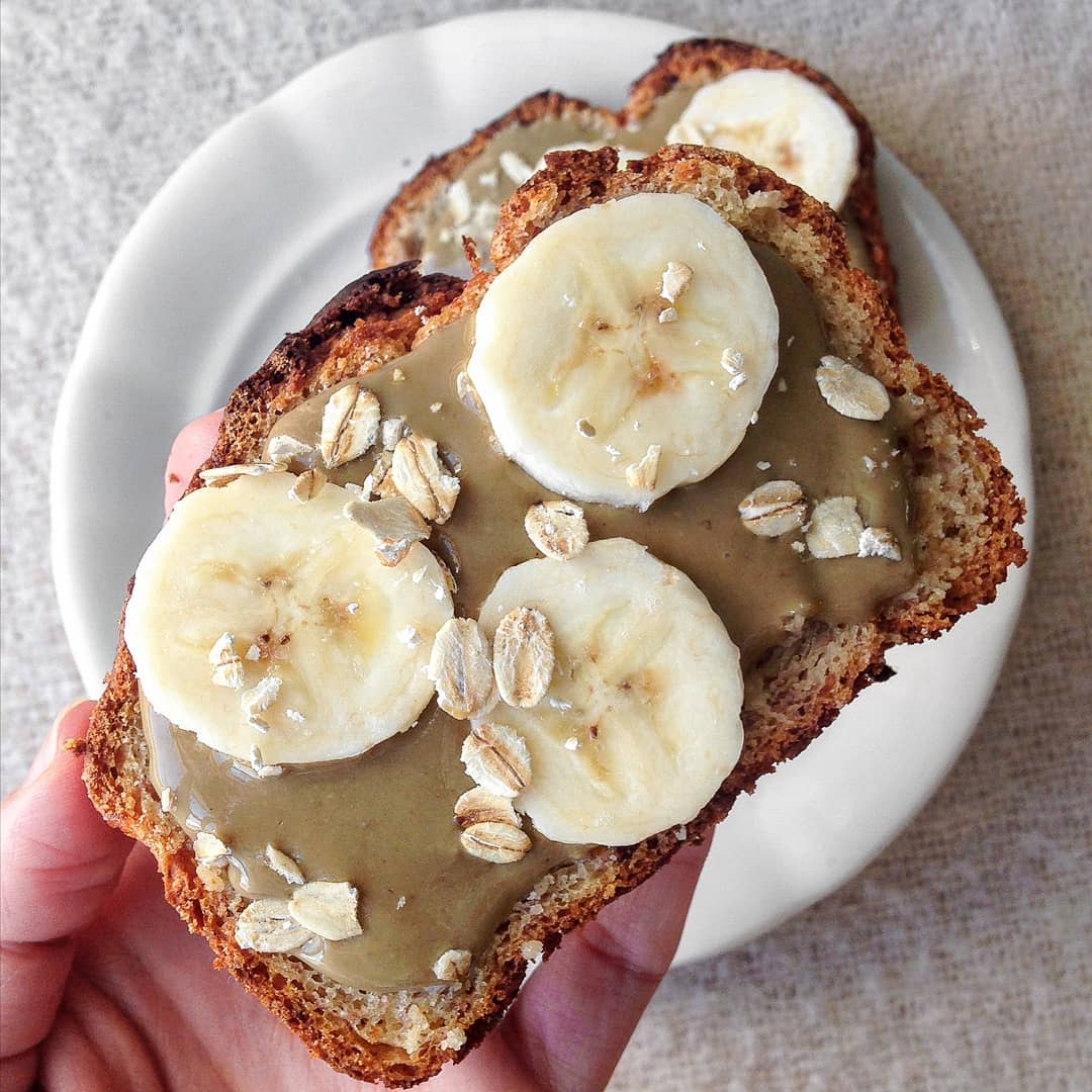Banana Bread Toasts with Seed Butter and Banana