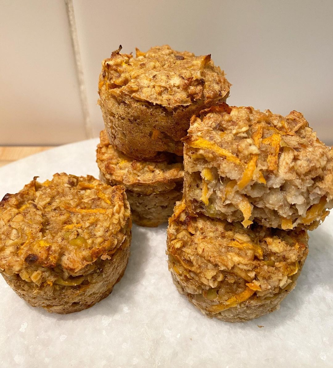 Carrot, Apple, and Oat Muffins