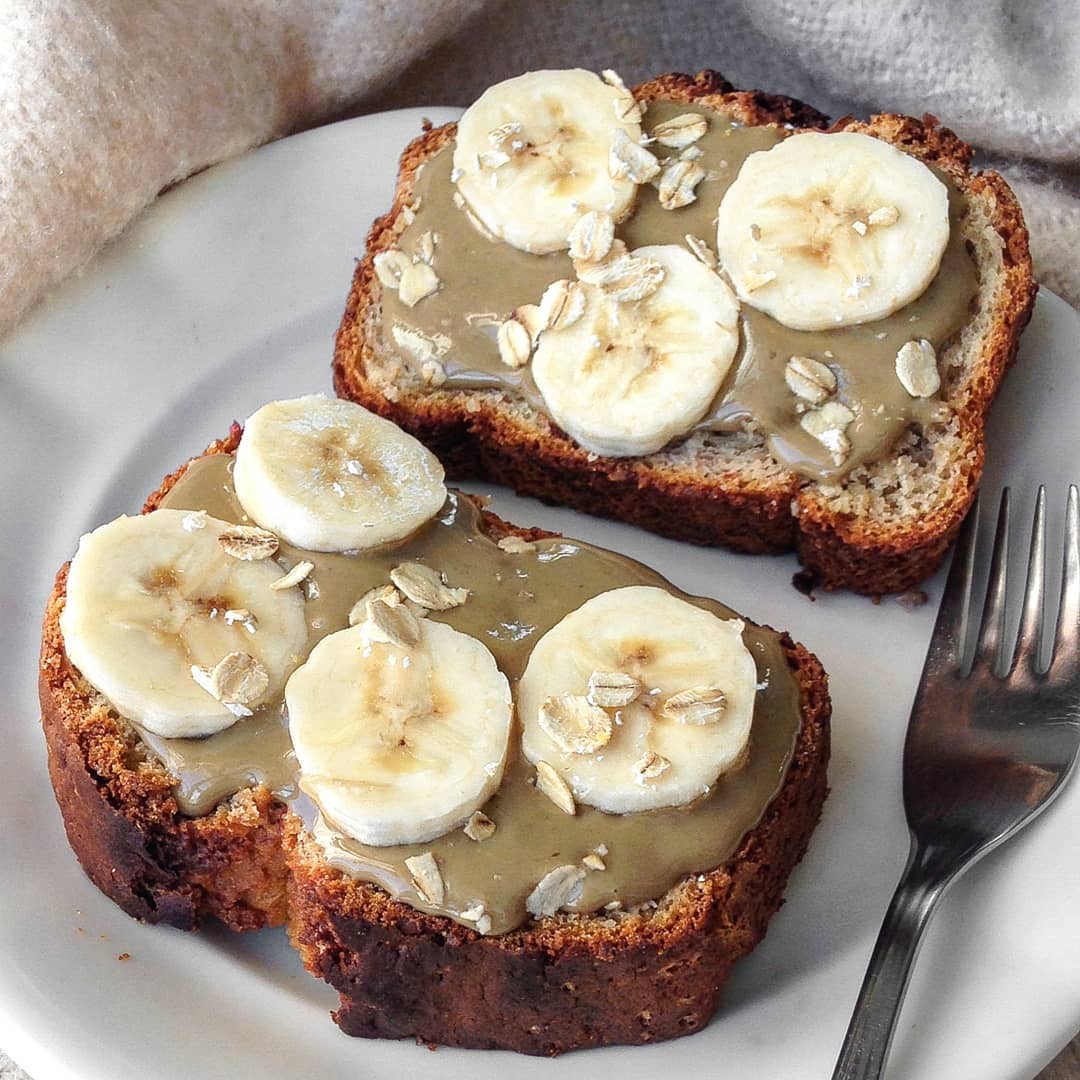 Banana Bread Toasts with Seed Butter and Banana