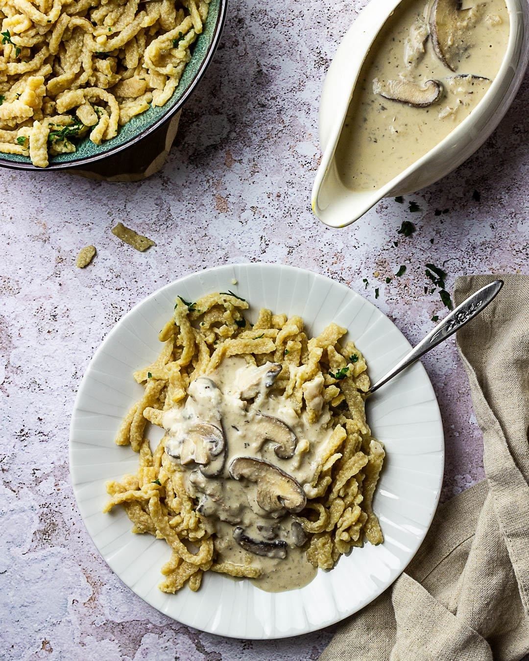 Easy and Fast Vegan Mushroom Stroganoff