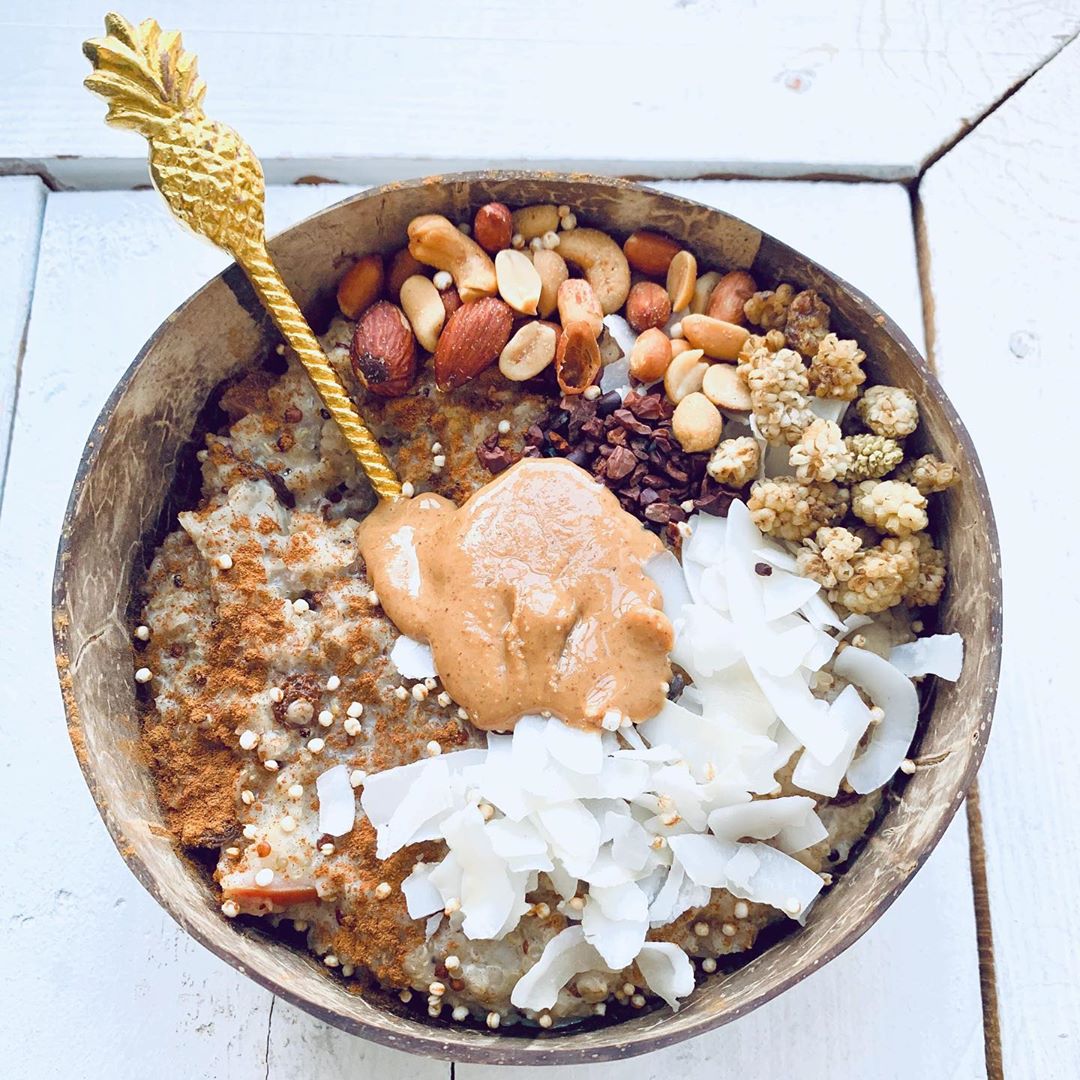 Quinoa Apple Oats Breakfast Bowl