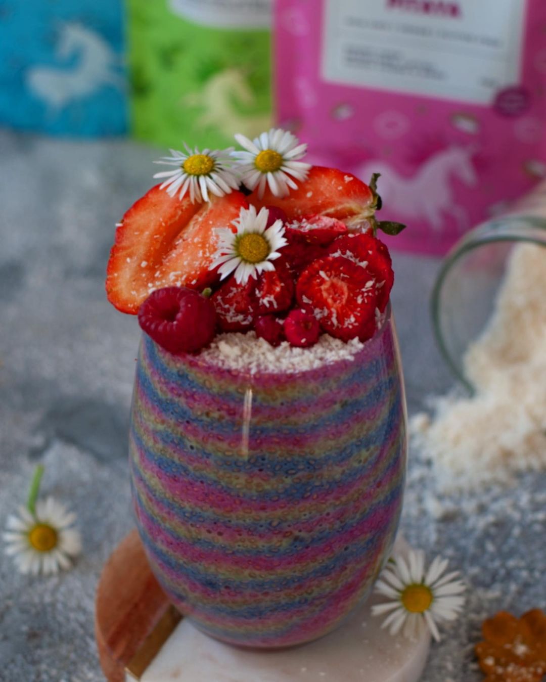 Rainbow Chia Seed Parfait