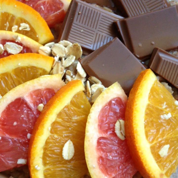 Orange, Grapefruit, and Chocolate Oatmeal