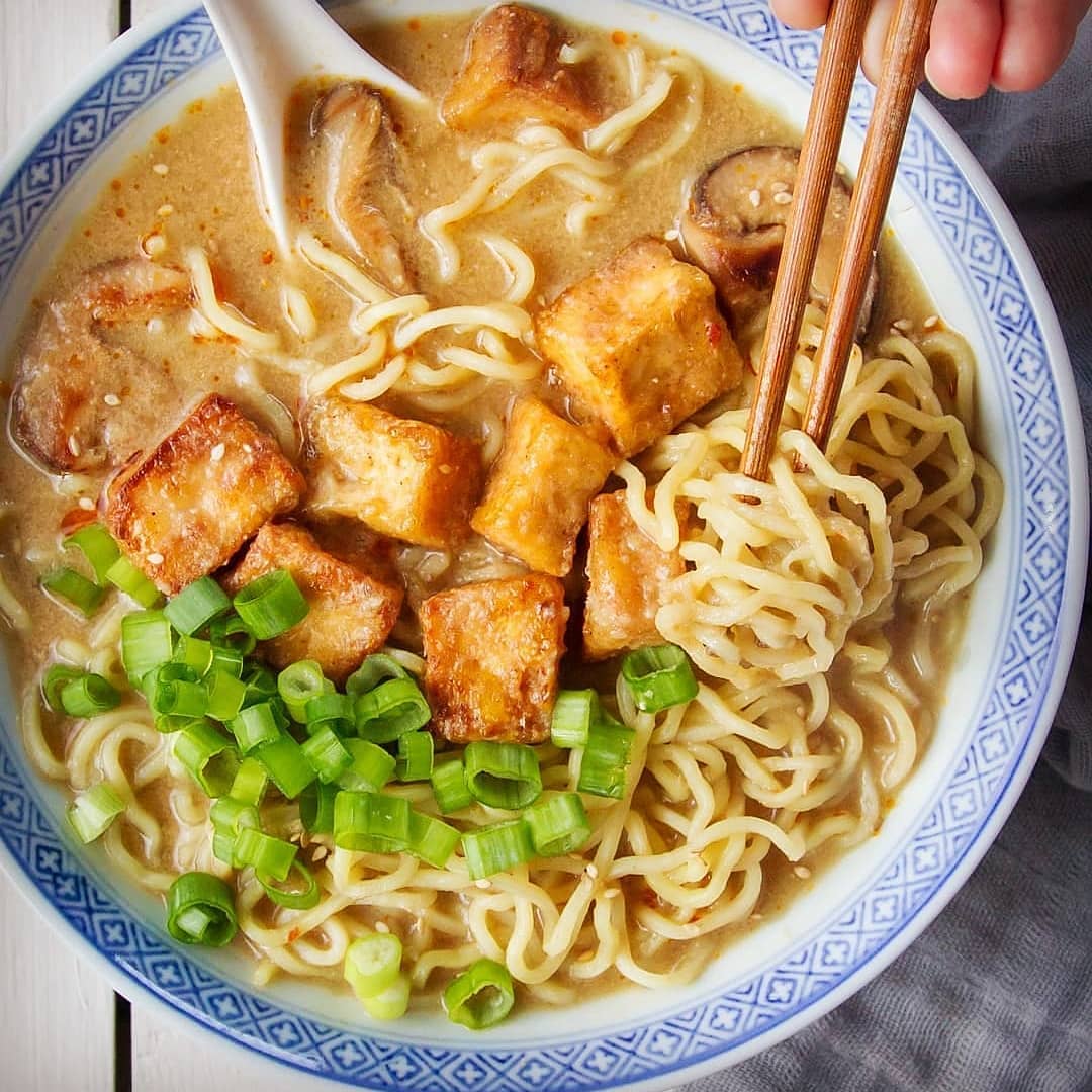 Creamy Ramen Bowl with Crispy Tofu