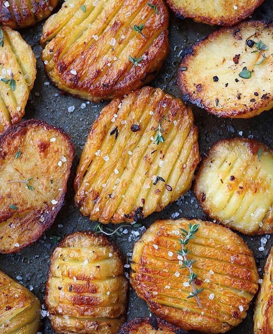 Salt & Vinegar Roast Hasselback Potatoes