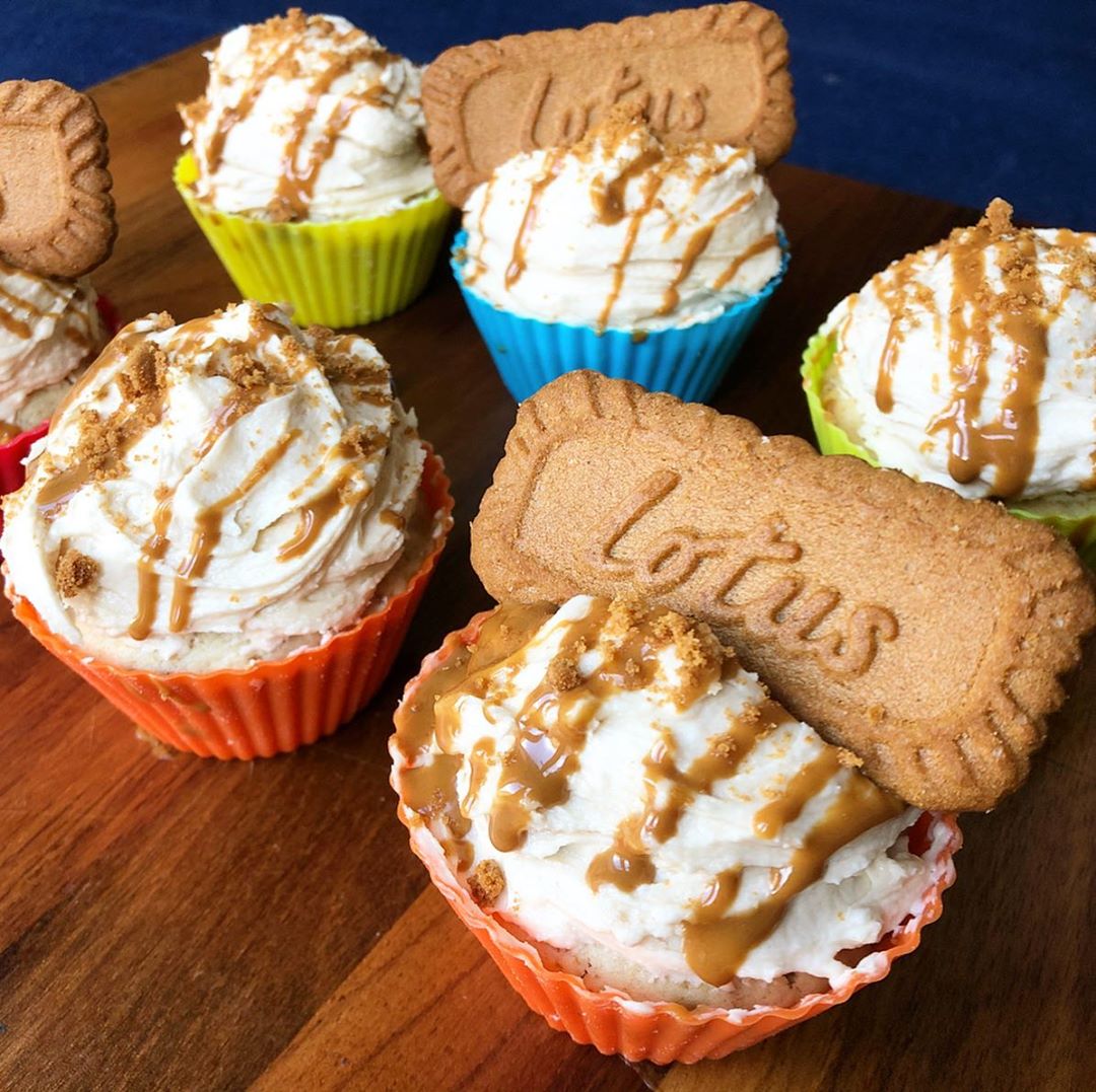 Vegan Lotus Biscoff Cupcakes