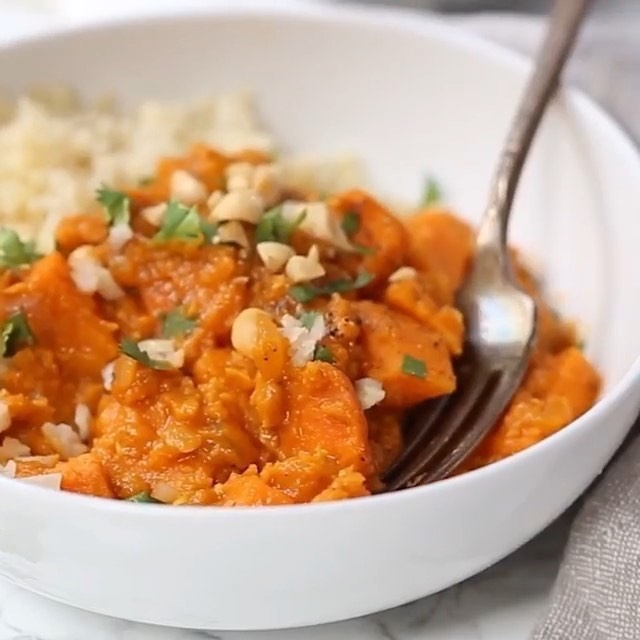 Sweet Potato and Red Lentil Coconut Curry