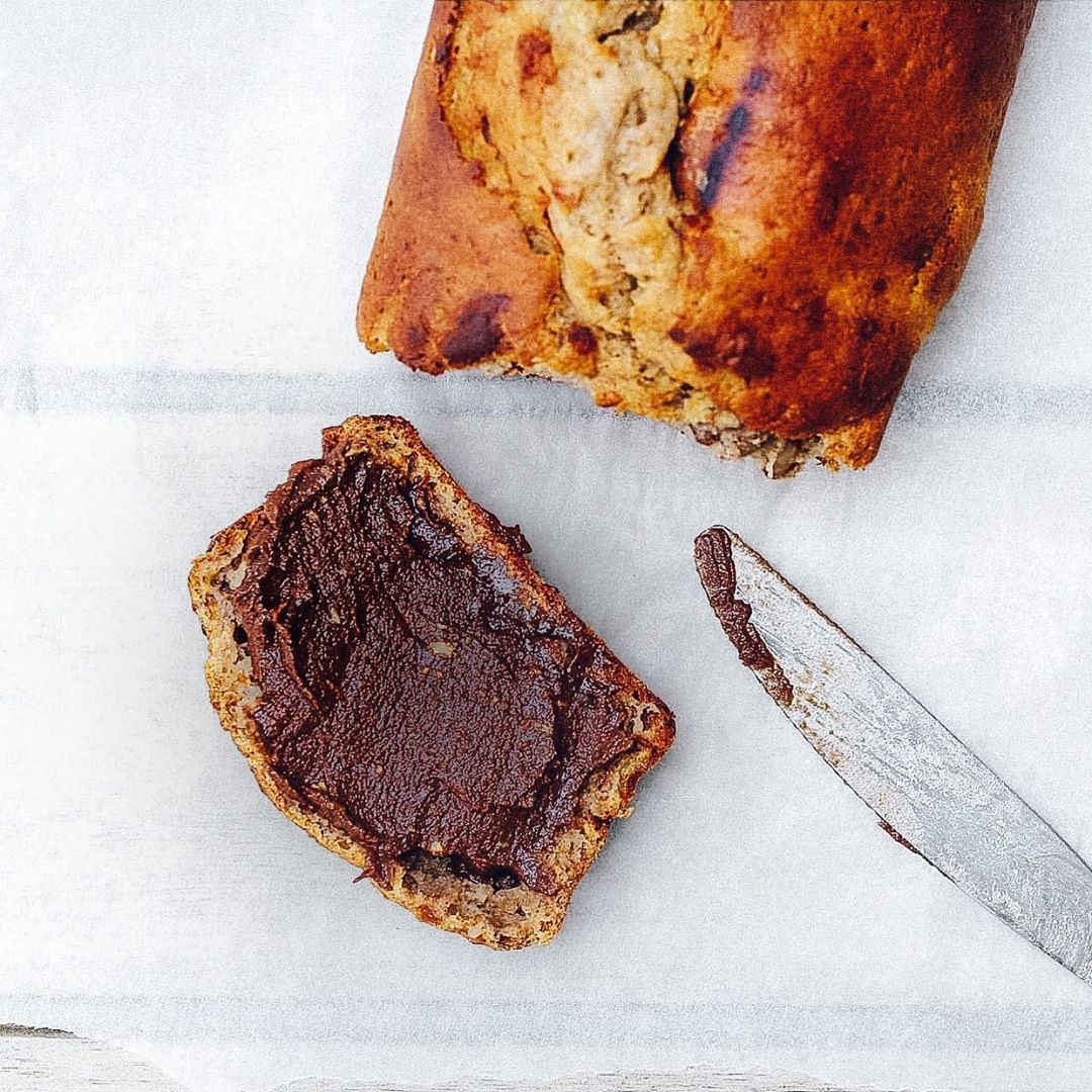 Healthy Banana Bread with Walnuts and Spices