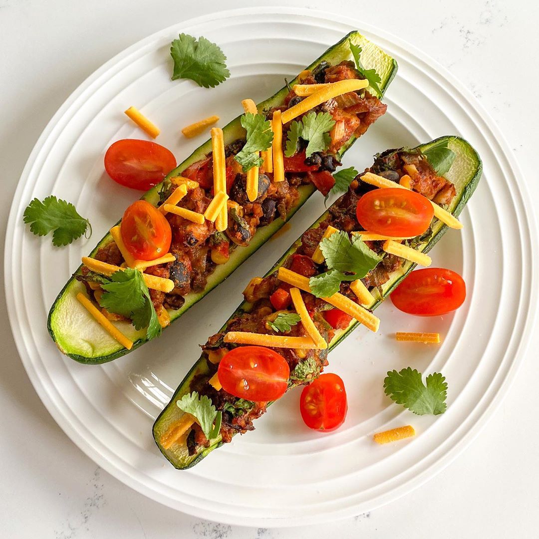 Tempeh Taco Zucchini Boats