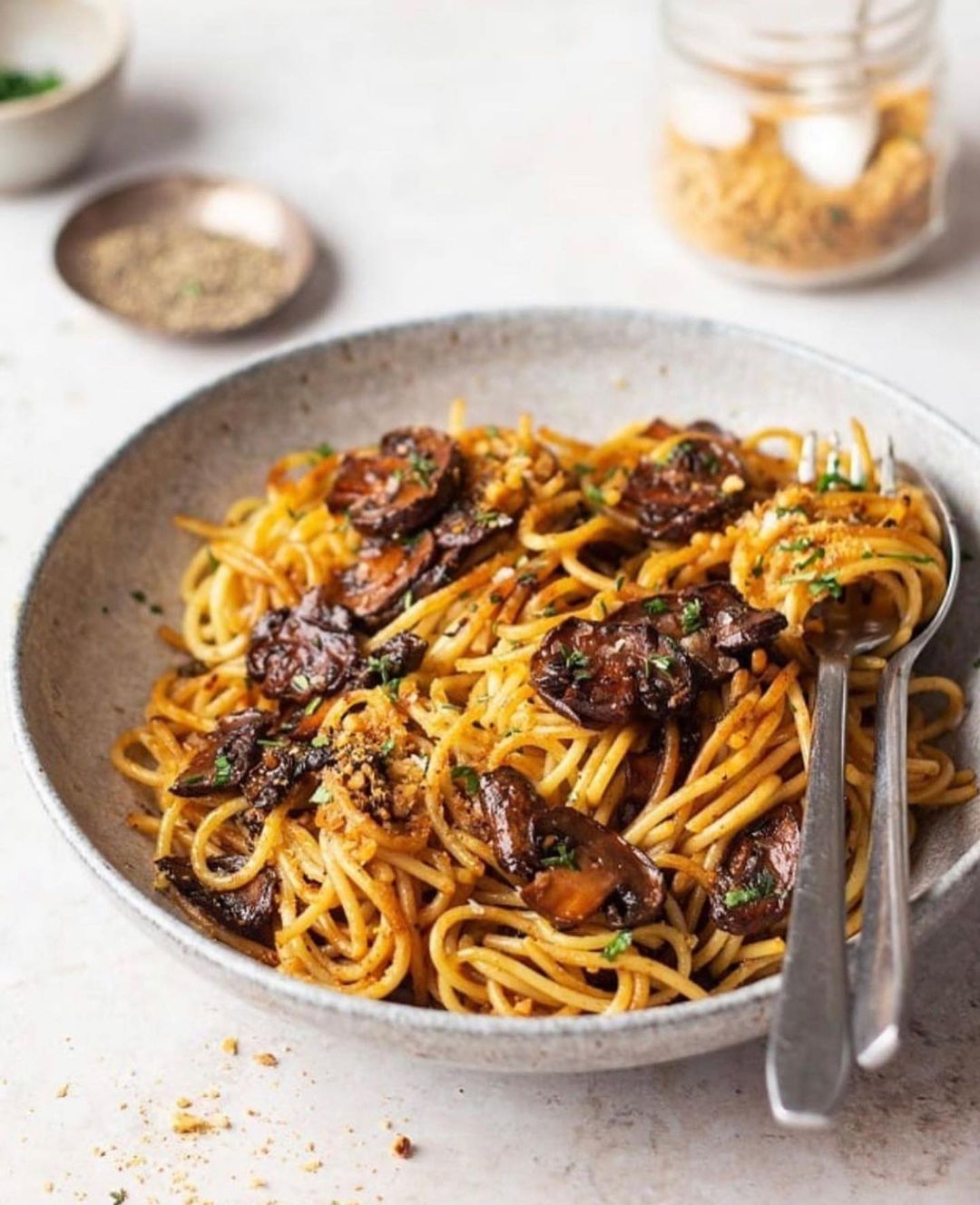 Vegan Balsamic Mushroom Pasta