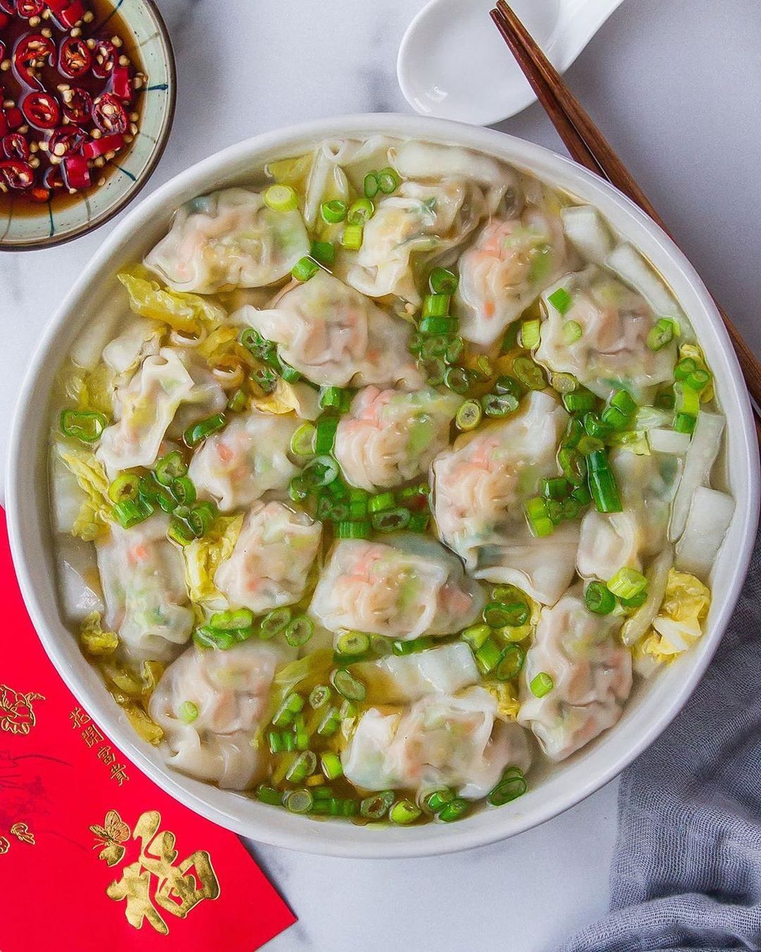 Homemade Vegan Dumpling Soup