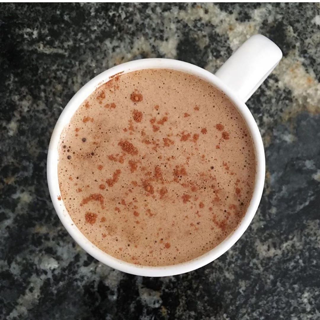 Morning Blended Cinnamon Coffee with Coconut Milk