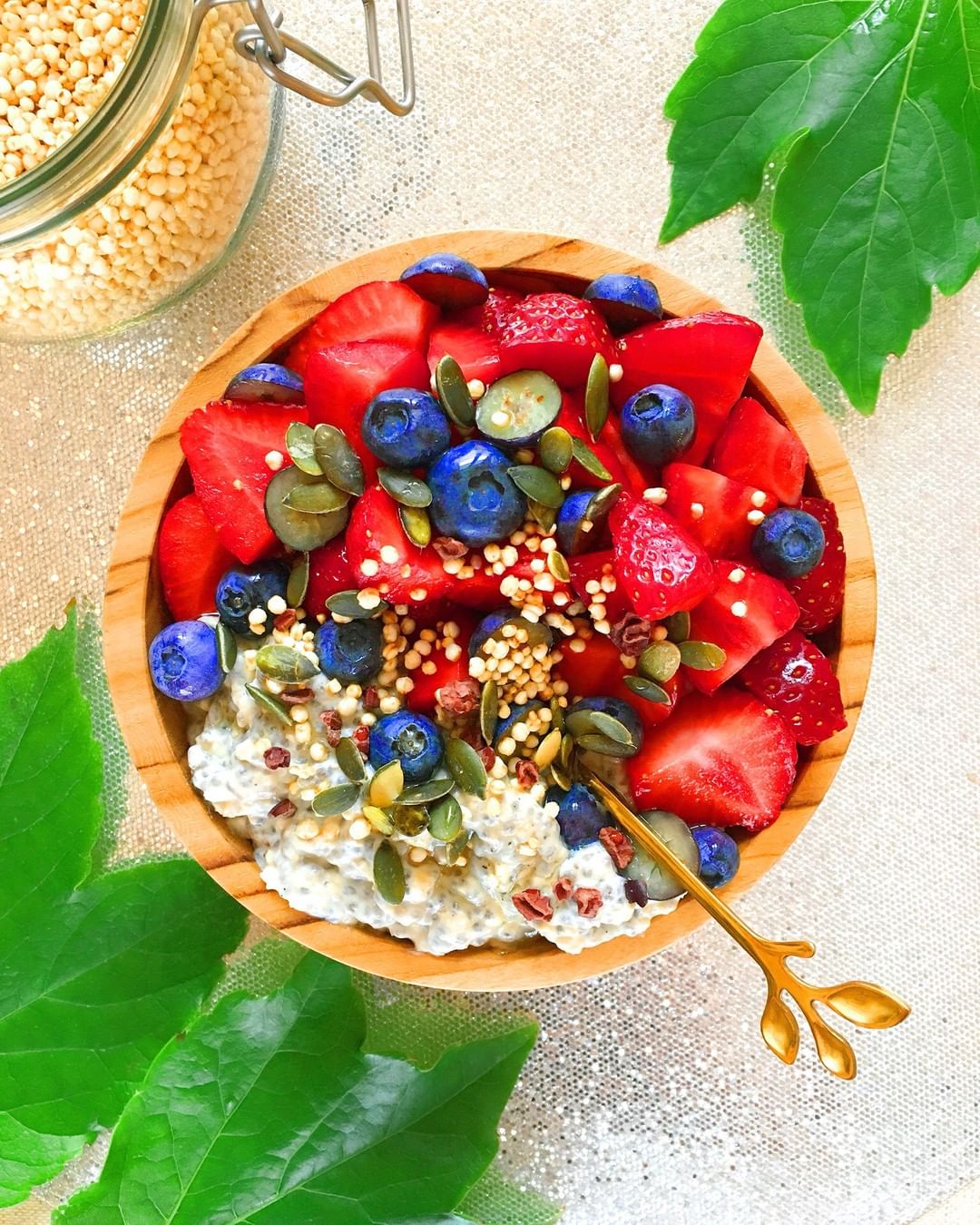 Simple Creamy Strawberry Bircher Breakfast