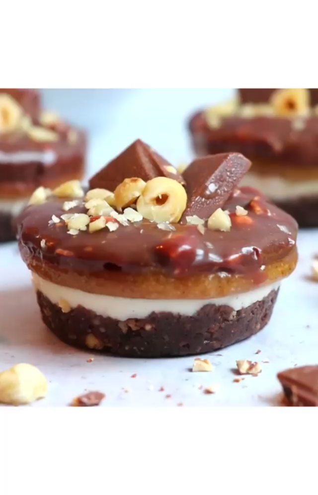 Vegan Hazelnut Chocolate Layered Dessert Cups