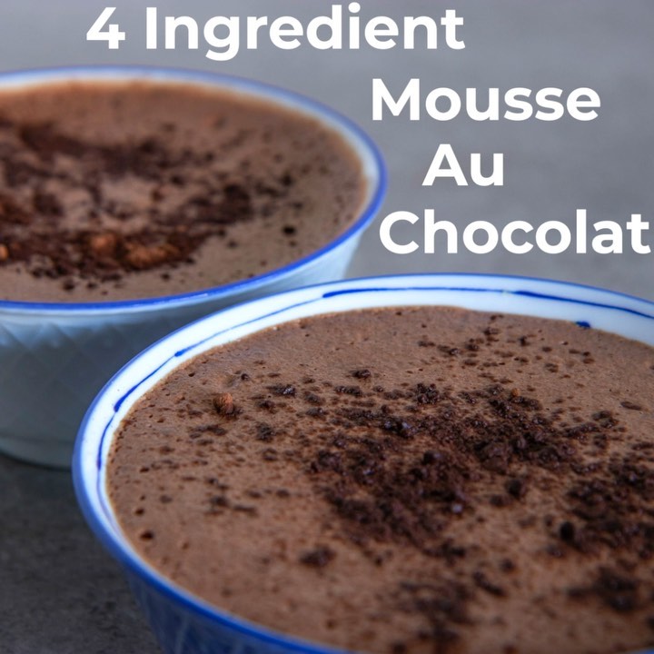 4 Ingredient Vegan Mousse Au Chocolat