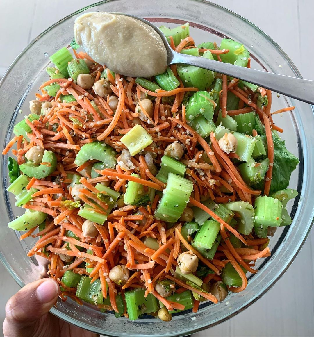 Chickpea Warm Celery Salad
