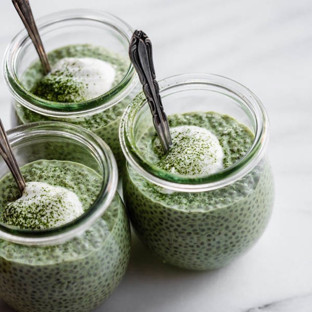 Matcha Latta Chia Pudding