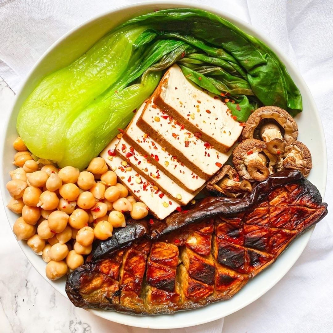 Miso Roasted Aubergine with Soy Maple Sauce