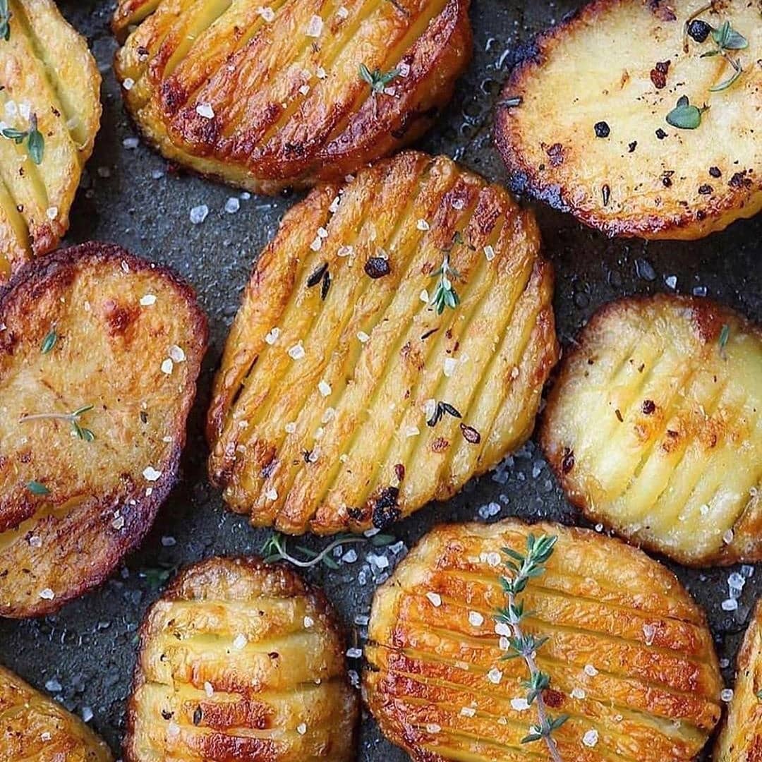 Salt and Vinegar Hasselback Potatoes