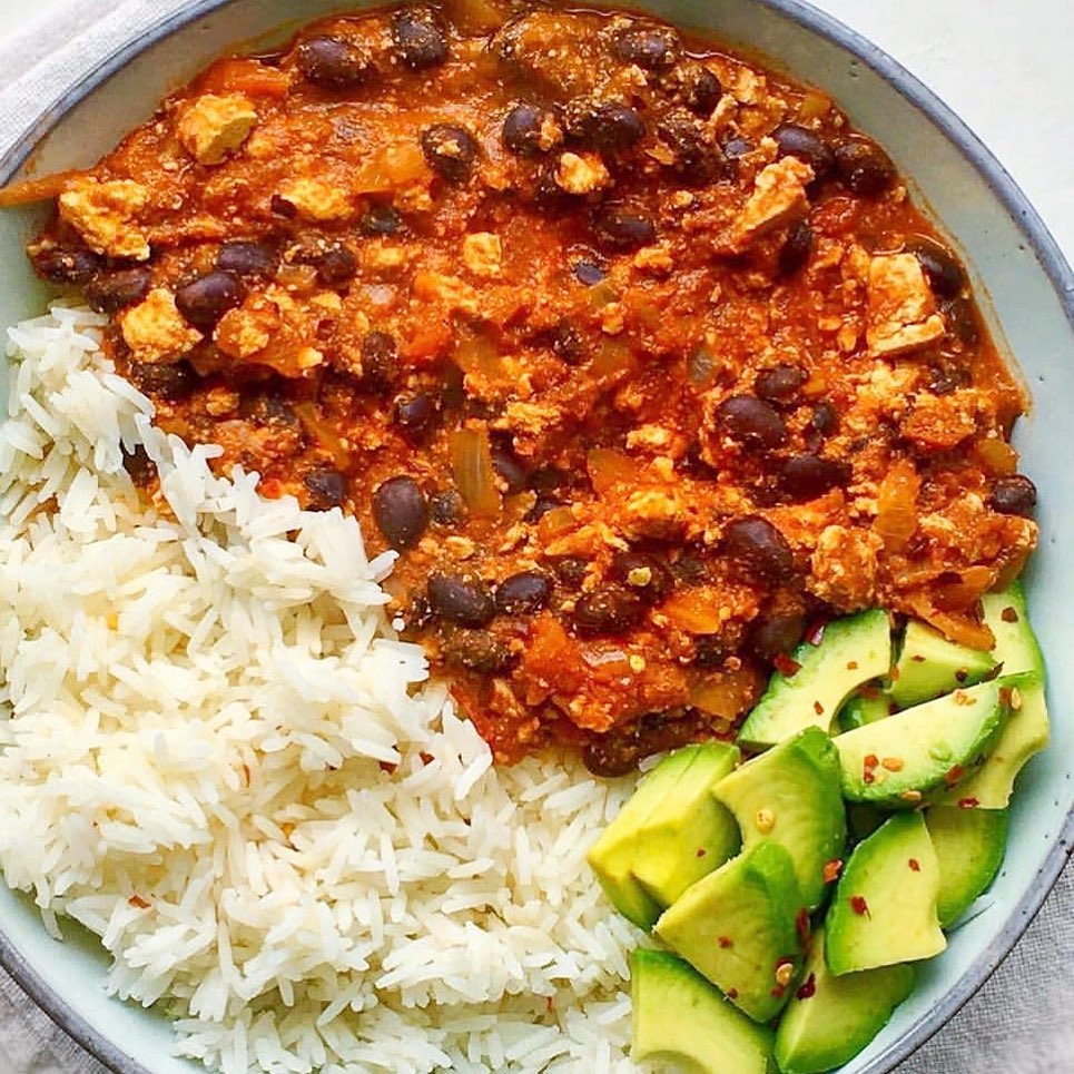 Tofu and Black Bean Chili