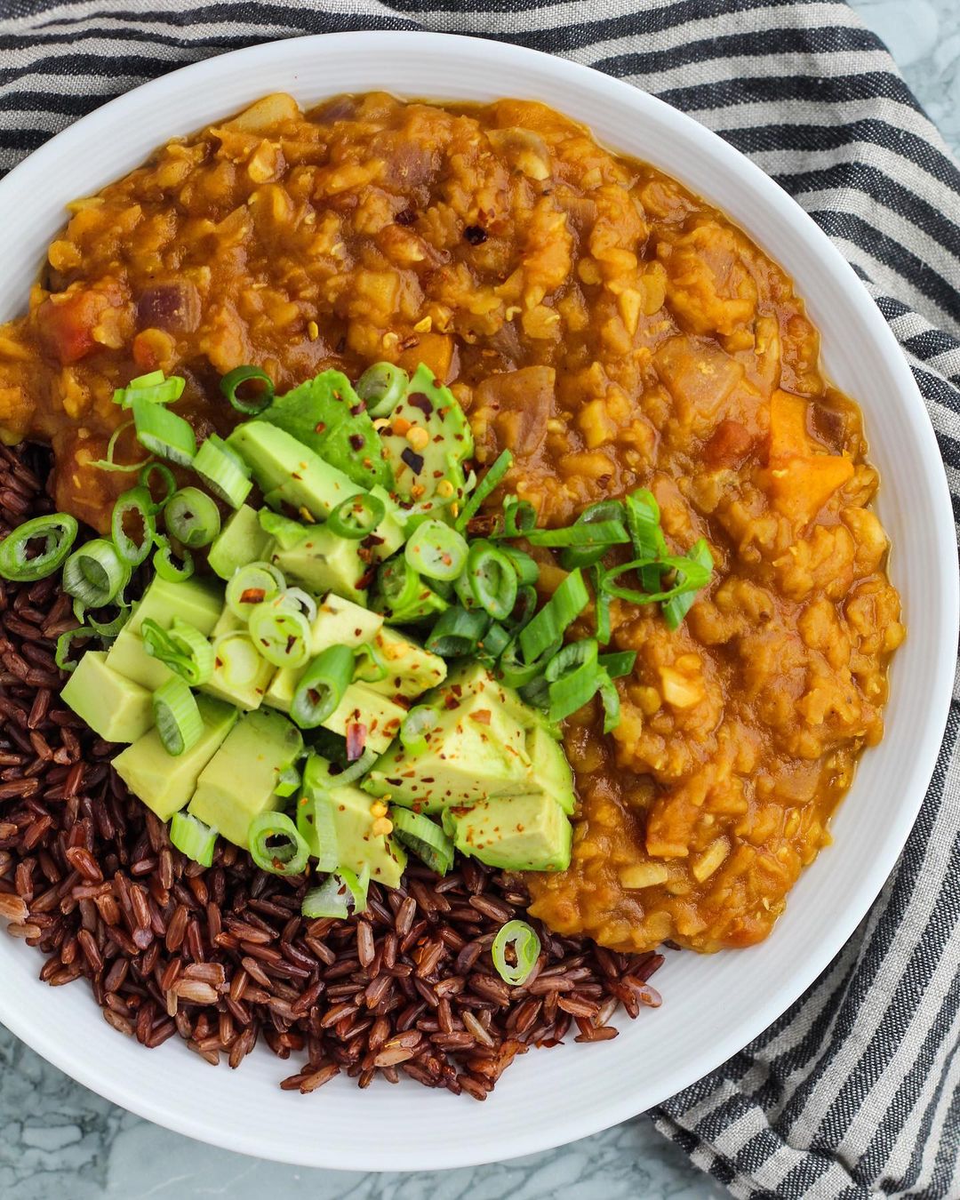 Quick Harissa Spiced Red Lentils Dish