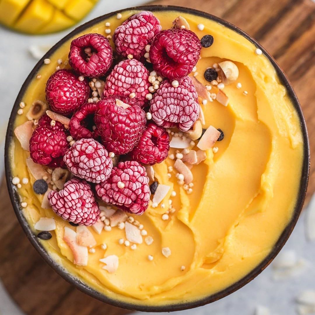 Tropical Nicecream with Mango Pineapple and Papaya