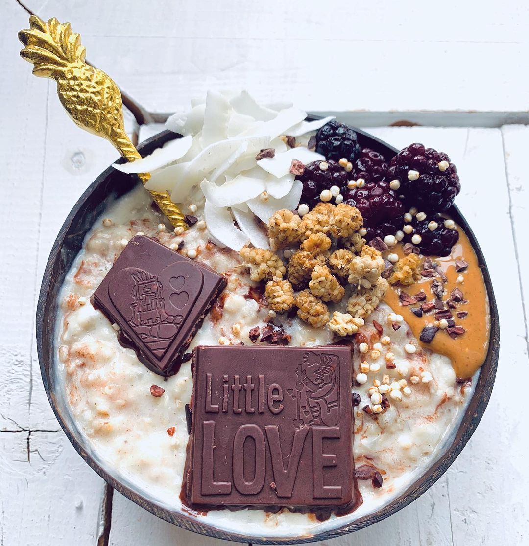 Cauliflower Oat Bowl with Little Love Chocolate