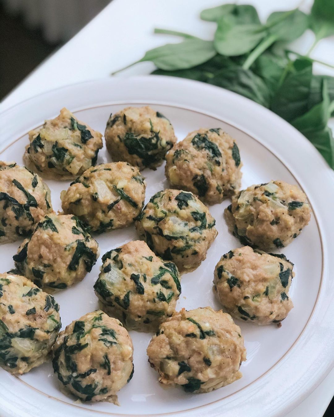 Grain-Free Feta Chicken Meatballs with Veggies