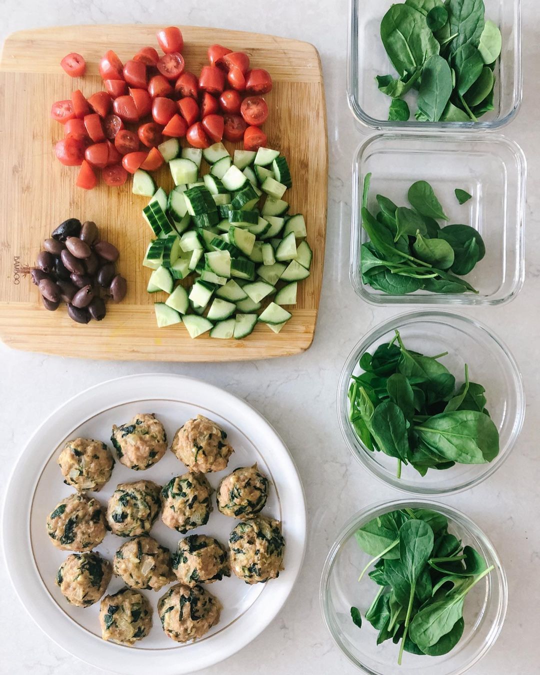 Grain-Free Feta Chicken Meatballs with Veggies