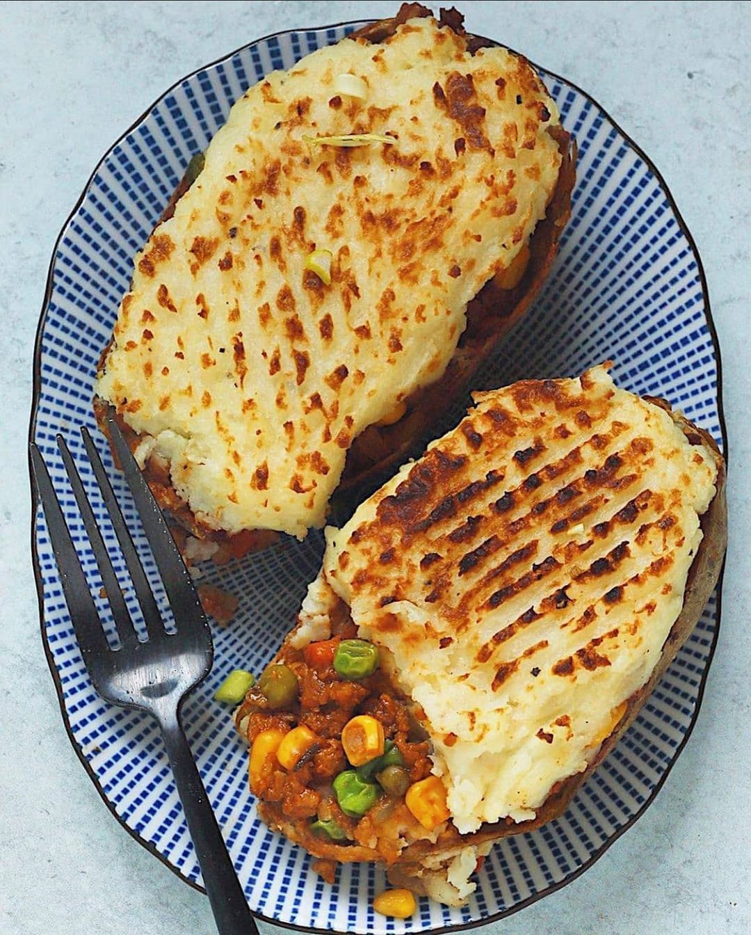 Twice-Baked Shepherd's Pie Potatoes