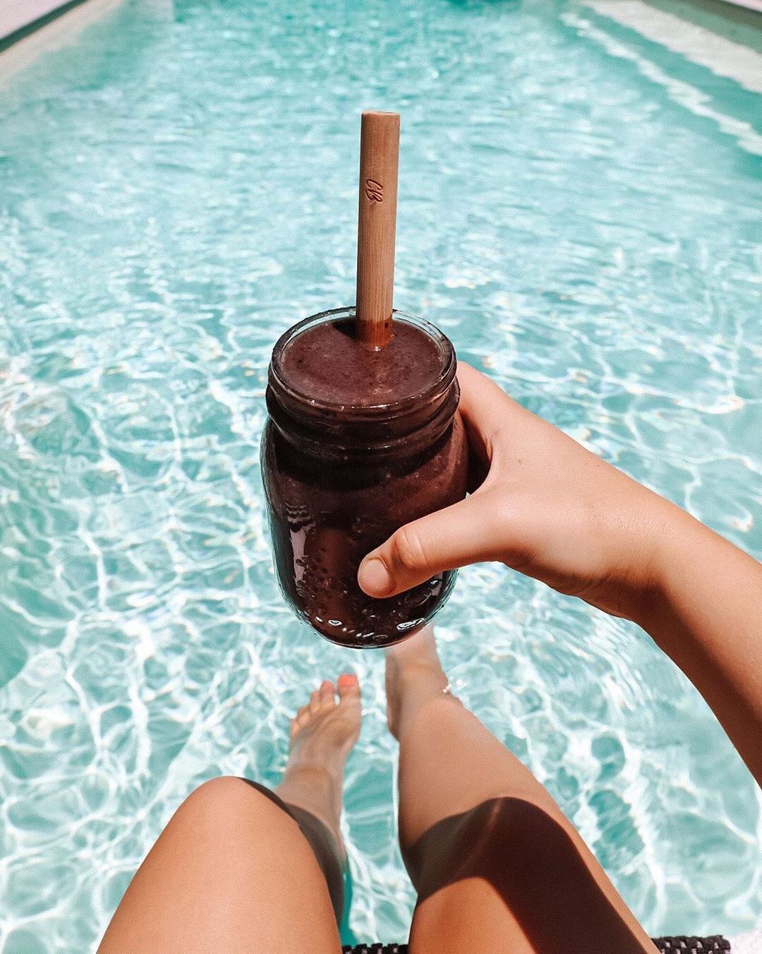 Acai Smoothie with Fruits and Greens