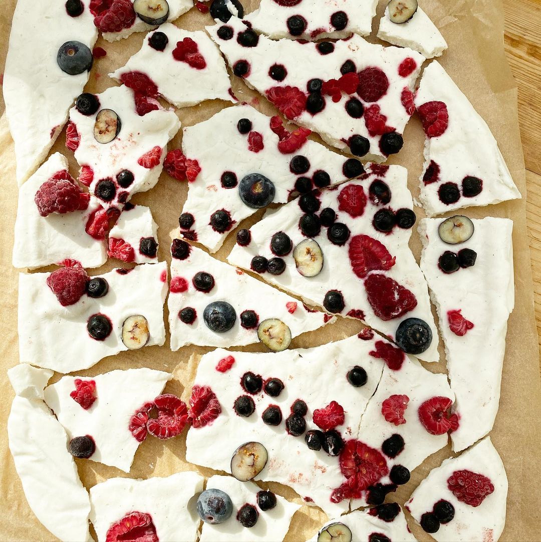 Two-Ingredient Frozen Coconut Yogurt Bark
