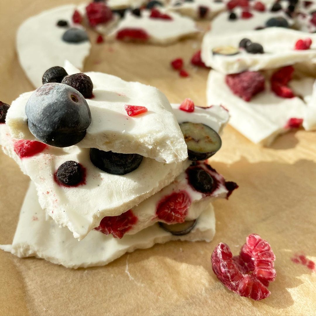 Two-Ingredient Frozen Coconut Yogurt Bark