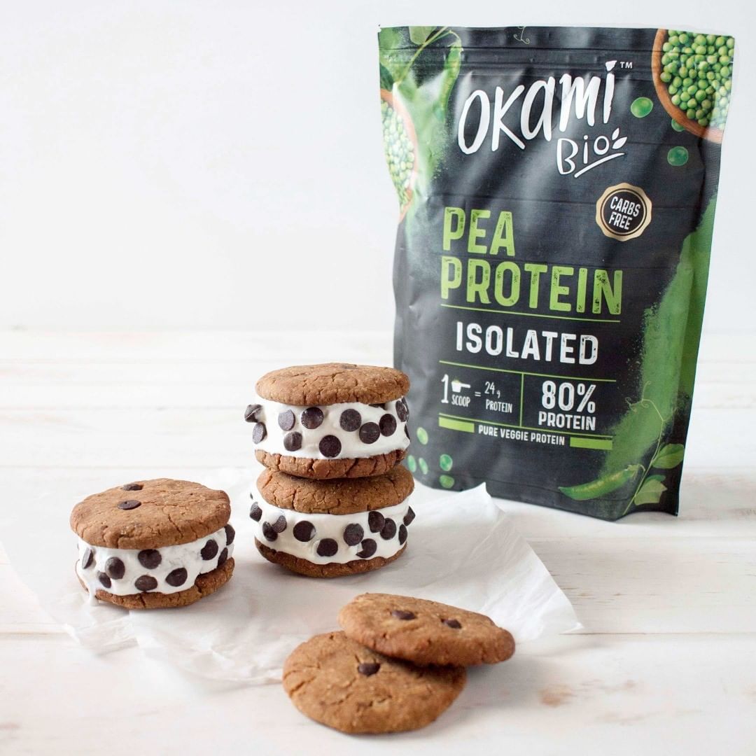 Pea Protein Ice Cream Cookie Sandwich