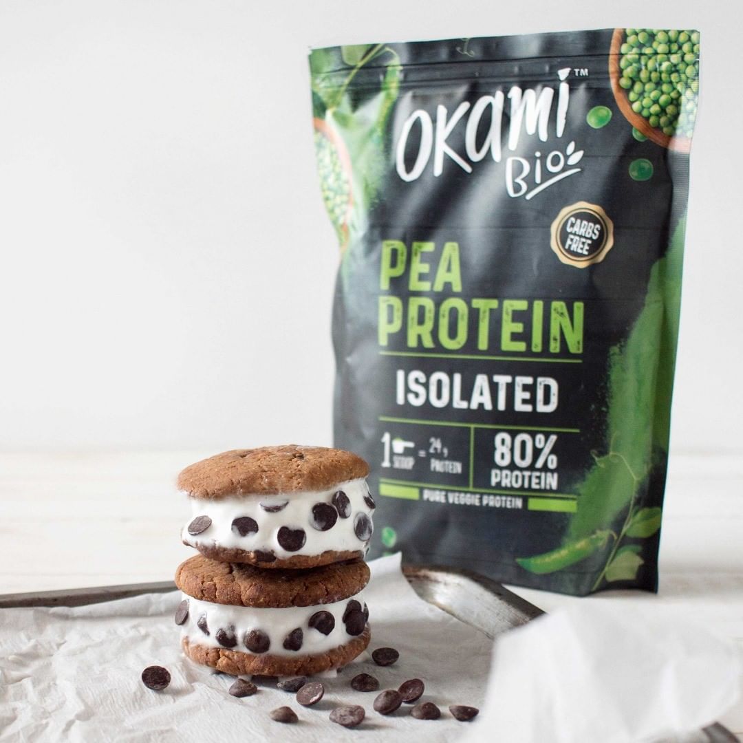 Pea Protein Ice Cream Cookie Sandwich