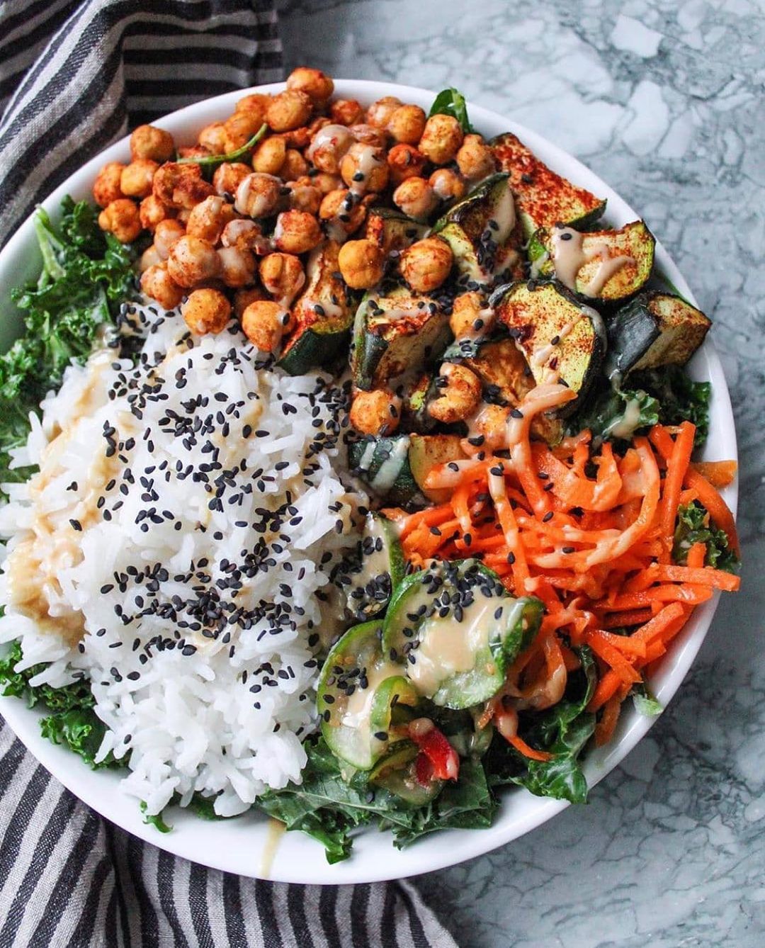 Baked Adobo Chickpeas Bowl