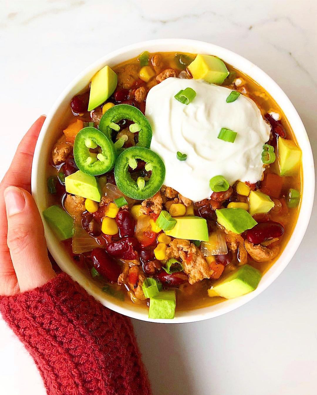 Hearty Crockpot Taco Chili Meal