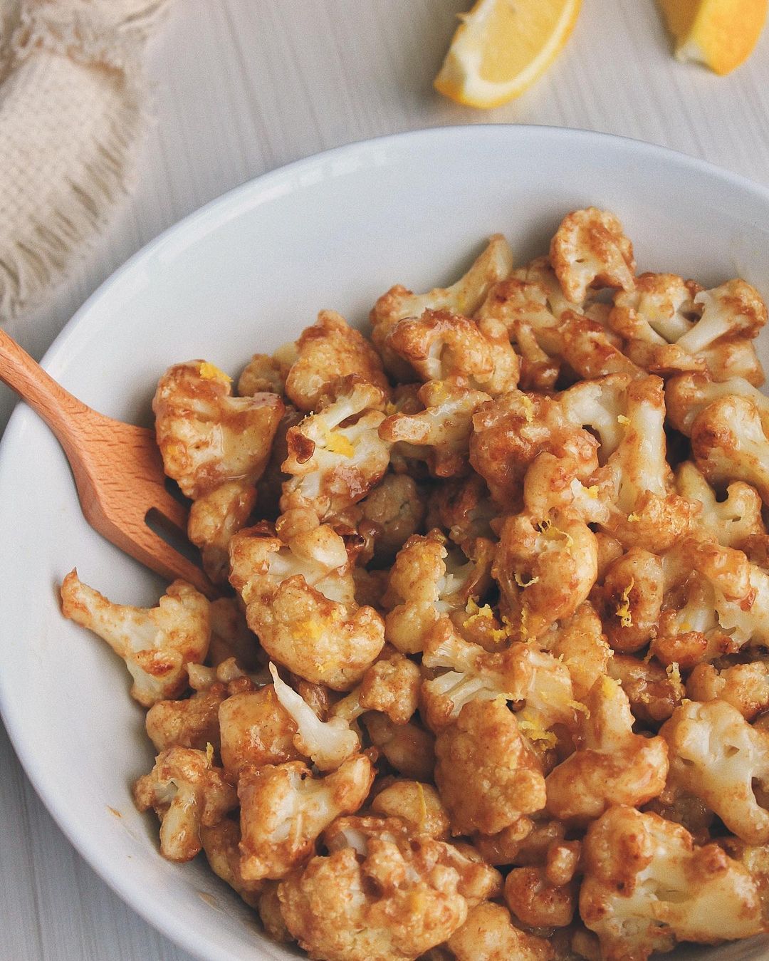 Glazed Lemon Cauliflower Wings