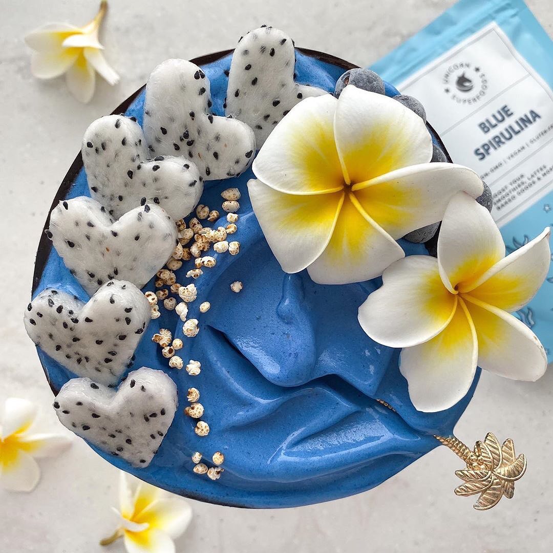 Blue Spirulina Banana Nicecream Bowl