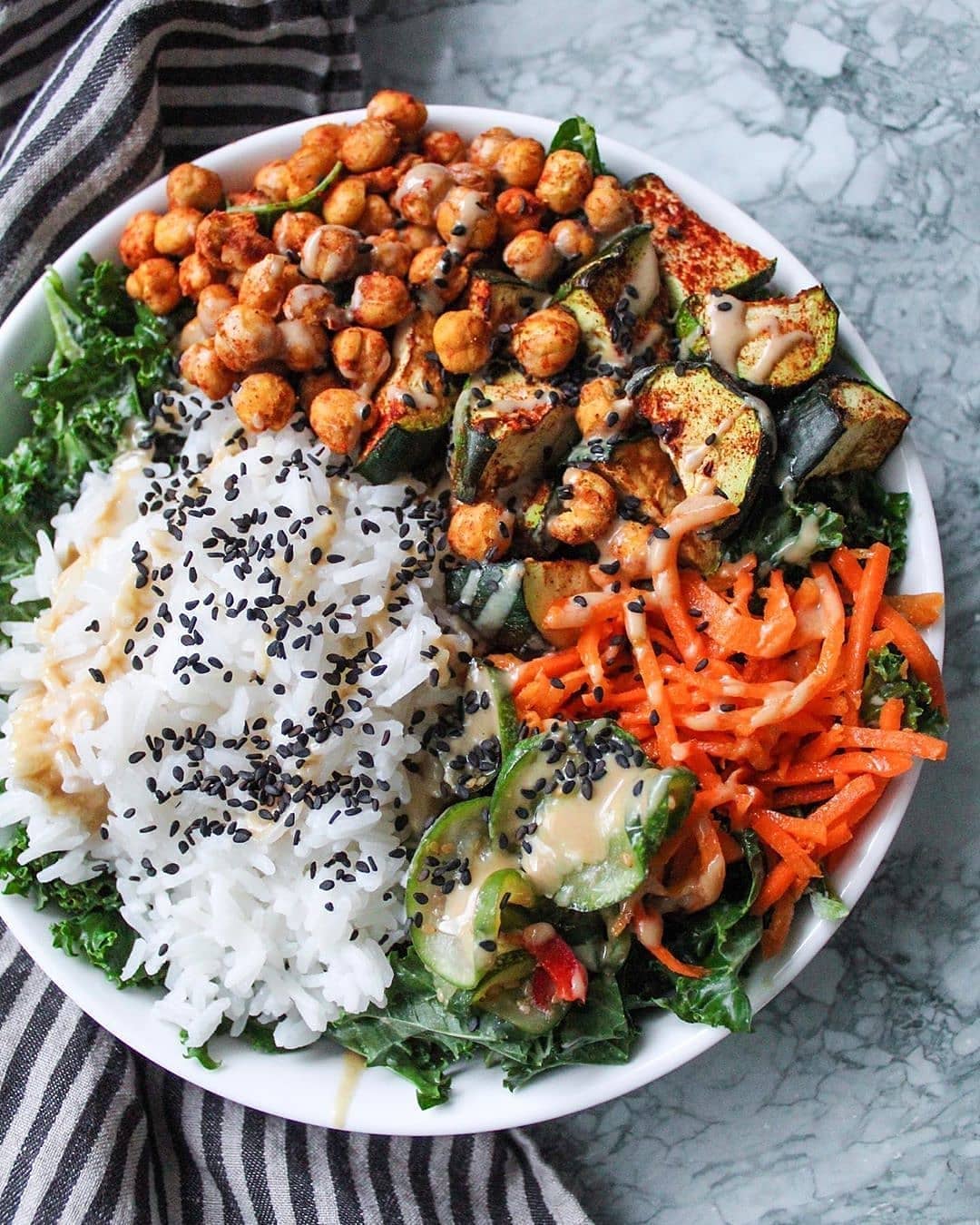 Baked Adobo Chickpeas Bowl